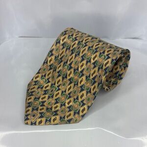 Vintage Fendi Men's Geometric Patterned Silk Luxury Neck Tie